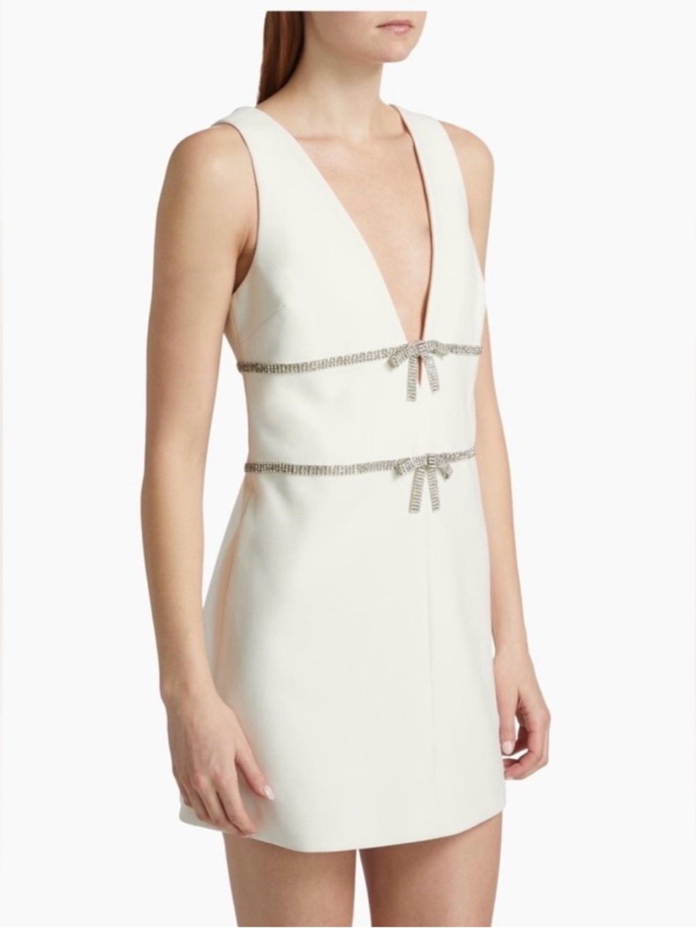 NWT Cinq à Sept Crystal Bow Mini Dress Sz 10 Cocktail Wedding Guest - Picture 3 of 15